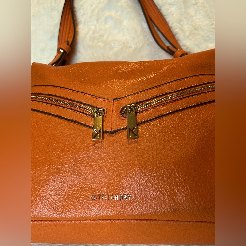 Kate Landry Vibrant Orange Shoulder Bag - Picture 14 of 16